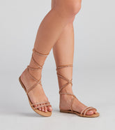 Glam Radar – Flache Sandalen zum Schnüren